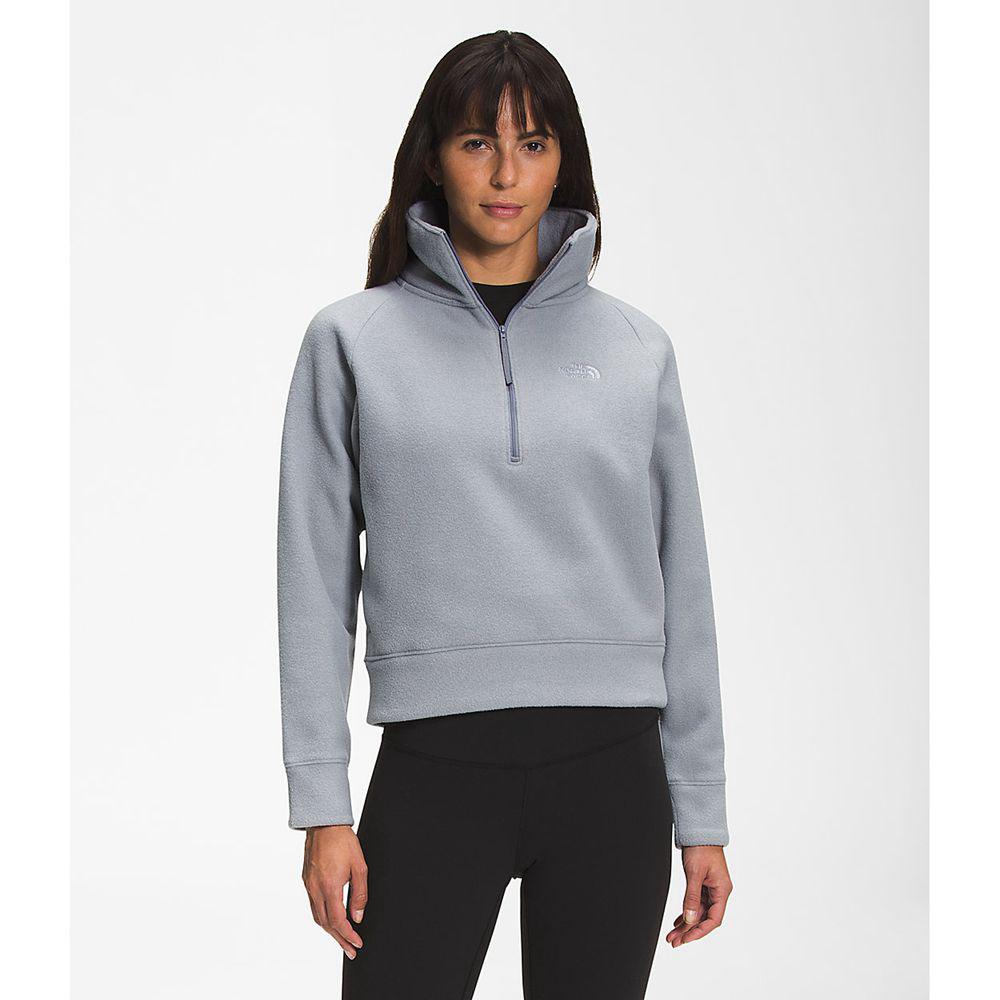 The North Face City Standard Micro- ¼ Zip Γυναικεια Μπουφάν Fleece - Ανοιχτο Γκρι (TMDB04796)